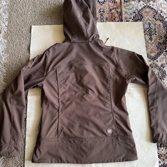 MARMOT Women's M Brown Full Zip Stand Collar Zip Pocket Hooded Jacket - Picture 6 of 17